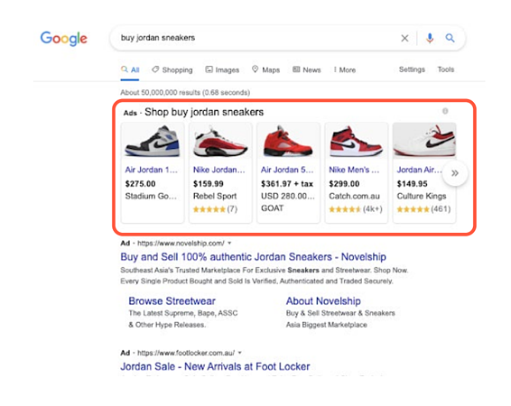 google shopping ads